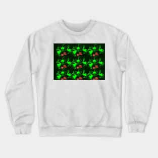 Lilies in Red and Green Crewneck Sweatshirt